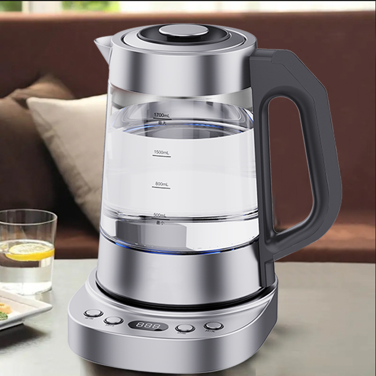 Nhà Bếp Phổ Biến 1.7L Nga Điện Ấm Siêu Tốc Thủy Tinh Samovar Nước Nồi Hơi Pha Trà Ấm Siêu Tốc Điện