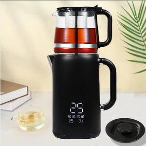 Nhà Bếp Thiết Bị Gia Đình 1.1L 1.7L Nhanh Nồi Hơi Nước Bình Cà Phê Điện Thủy Tinh 2 Lớp Ấm Trà