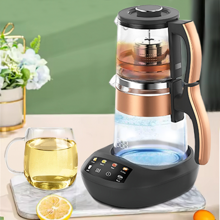 Thiết bị gia dụng mới nhất Lran Glass Tea Tea 1500W Tea Machime Double Glass Maker Machime Machime với Infuser