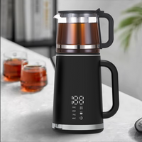 Thiết bị nhà bếp 1.5L Ấm+1.1L Teapot Double Electric Tea Maker Điều khiển nhiệt độ Kính hiển thị kỹ thuật số cho Tea High Tea cao