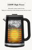 Yuekon 1.5L+1.1L Kettles Kettles Kettle và Teapot 2 In1 Layer Tea Layer Maker có kiểm soát nhiệt độ