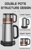 Đến mới 1500W 304 Thép không gỉ Thủy tinh Thổ Nhĩ Kỳ Kettle 2 In1 Samovar Tea Maker Machine với cơ sở màn hình cảm ứng
