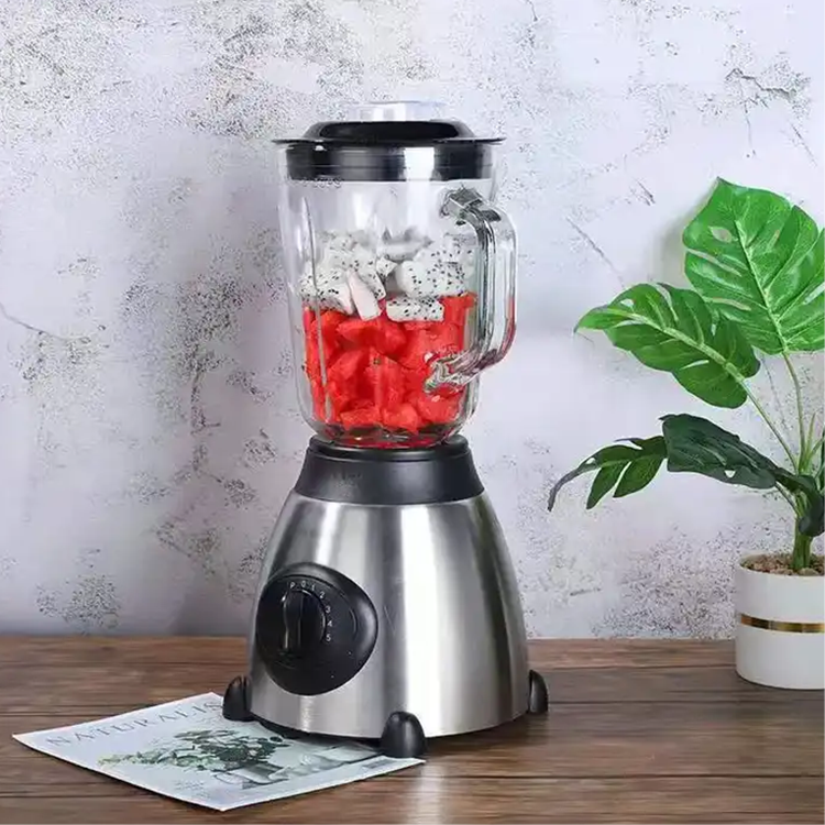 Cao Cấp Điện Gia Đình Thực Phẩm Nấu Máy Máy Ép Xay Sinh Tố 4 Lá Lưỡi Dao Mạnh Mẽ Máy Xay Thực Phẩm Inox