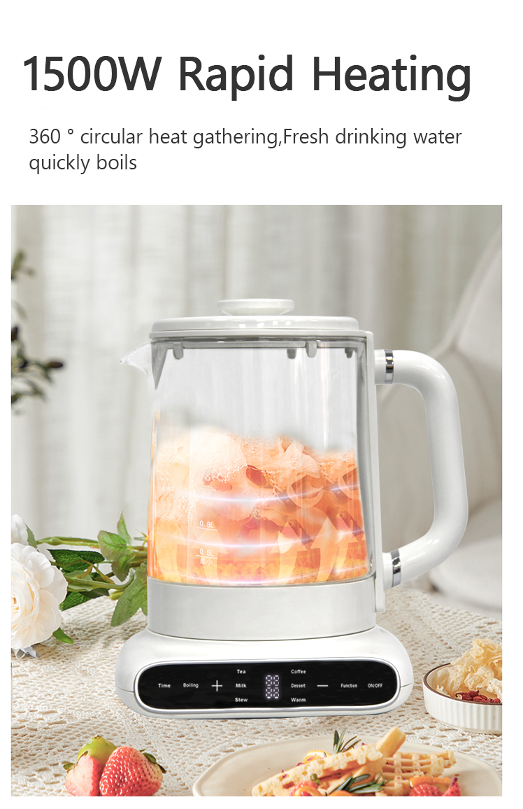 Điện Đôi Ấm Siêu Tốc Thủy Tinh Với Nhiệt Độ Ấm Hơn Điều Khiển Ấm Trà Thủy Tinh Thiết Kế Ấm Samovar Thổ Nhĩ Kỳ Pha Trà