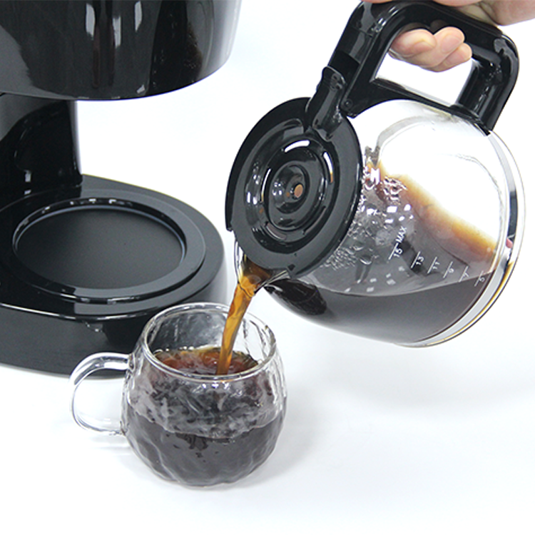 Máy pha cà phê Espresso nhỏ giọt 650W 1.5L 5-10 Cup màu đen