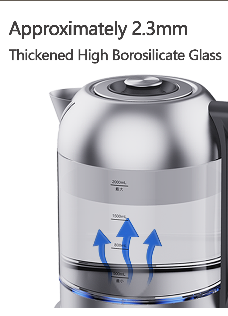 Bán 2.0LElectric Ấm Siêu Tốc Thủy Tinh Với 1.0L Ấm Trà Điện 2 Lớp Điện Thổ Nhĩ Kỳ Làm Trà Thiết Bị Gia Dụng 