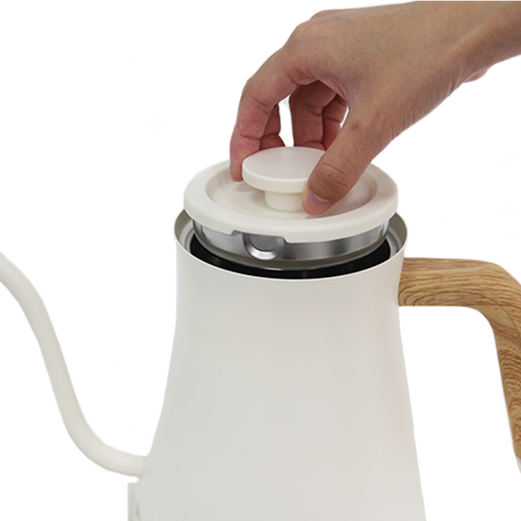 0.7L Điều Khiển Nhiệt Độ Biến Đổi Cà Phê Điện Ấm Siêu Tốc Trắng Pha Cà Phê Trà Đổ Trên Đồng Hồ Cà Phê Ấm Siêu Tốc