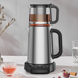 1500W Nước ấm đun nước ketle kép điều khiển Tea Digital Tea Maker Thép không gỉ bằng thép không gỉ Samovar Tea Thổ Nhĩ Kỳ