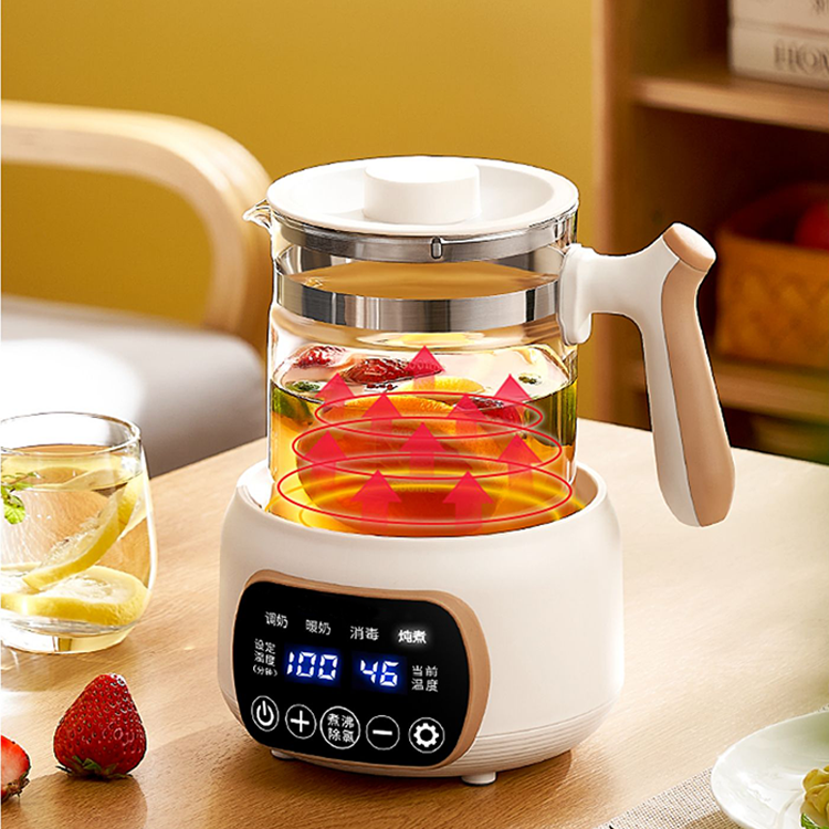Chất Lượng Cao 1.3L Trà Nóng Ấm Siêu Tốc Bình Giữ Nhiệt Bộ Điều Chế Công Thức Ấm Sữa Thủy Tinh Ấm Siêu Tốc Điện