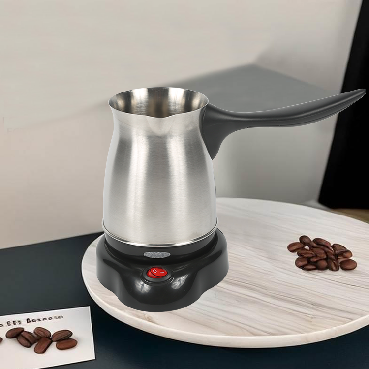 Màu Bạc Thổ Nhĩ Kỳ Tiếng Ả Rập Cà Phê Máy Espresso Mocha 0.5L Nhỏ Thép Không Gỉ Ấm Siêu Tốc Cà Phê Có Tay Cầm