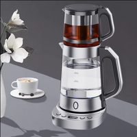 Bộ ấm trà và ấm đun nước 2 trong 1 Bộ pha trà điện Thủy tinh Ấm đun nước điện Bộ ấm trà thủy tinh 