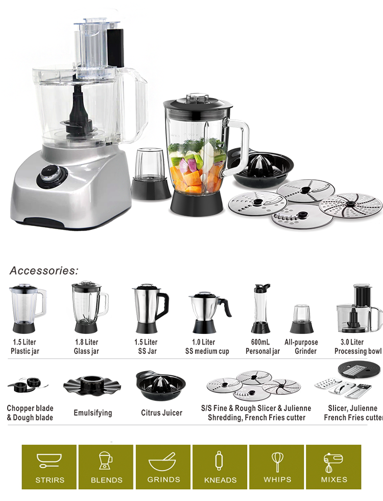3 Trong 1 Ẩm Thực Gia Đình Mở Thép Điện Nhỏ Xay Thịt Thực Phẩm Máy Đứng Trộn Máy Thái Cho Nhà Bếp