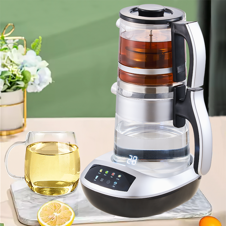 Thiết Bị Gia Dụng Di Động Ấm Trà Thủy Tinh Borosilicate Máy Nước Nóng Điện Đôi Thổ Nhĩ Kỳ Pha Trà Có Thể Tháo Rời Màng Lọc